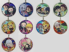 Acrylic Charms, etc. Demon Slayer: Kimetsu no Yaiba Ichiban Kuji Iza Katanakaji no Sato e Kyun Chara Illustrations Acrylic Charms Prize F All 10 Types Set Charm [USED]