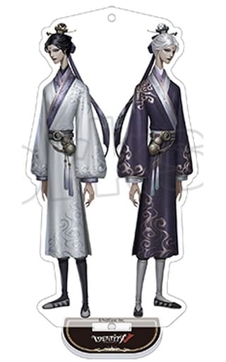 White and Black Guards Identity V Essence Memorial Trading Acrylic Stand Key Chain Hunter Key Chain [USED]