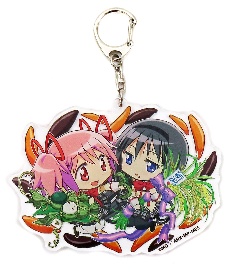 Madoka Kaname Homura Akemi Puella Magi Madoka Magica Local Limited Illustrations Acrylic Charms Puella Magi Madoka Magica 10 Exhibition Limited Niigata Limited Charm [USED]