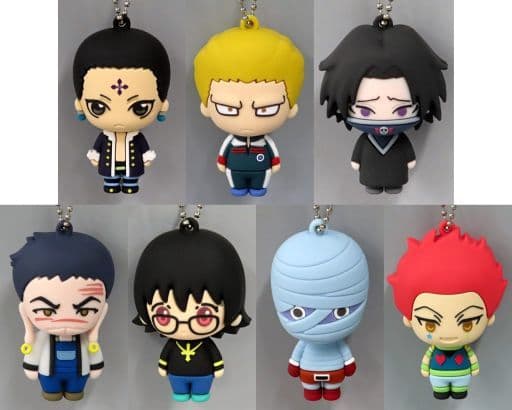 Chrollo Lucilfer, etc. Hunter x Hunter Three Dimensional Rubber Mascot 003 All 7 Types Set Key Chain [USED]