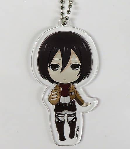Mikasa Ackerman Attack on Titan Chronicle Trading Acrylic Key Chains Karaoke no Tetsujin Limited Key Chain [USED]