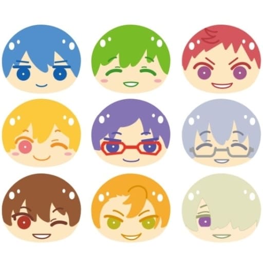 Haruka Nanase, etc. Free! Movie 4: The Final Stroke Omanjuu Niginigi Mascot Abox All 9 Types Set Key Ring [USED]