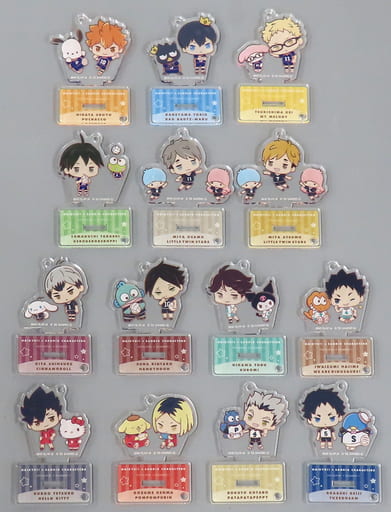 Shoyo Hinata, etc. Haikyu!! X Sanrio Characters Pop Up Corner in Tsutaya Acrylic Stand Key Chain Collection TOHO animation STORE Limited All 14 Types Set Key Chain [USED]