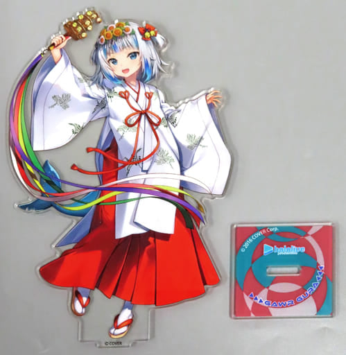 Gawr Gura Shrine Maiden Costume VTuber Hololive Acrylic Figure Kanda Festival & Atre Akihabara Hololive Kanda Festival 2023 Exclusive Acrylic Stands [USED]