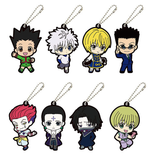 Killua Zoldyck, etc. Hunter x Hunter Capsule Rubber Mascot All 8 Types Set Key Chain [USED]