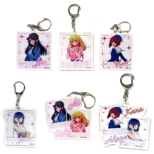 Ruby Hoshino, etc. Oshi No Ko Going Out with That Girl Acrylic Keychain TSUTAYA Limited All 6 Types Set Key Chain [USED]