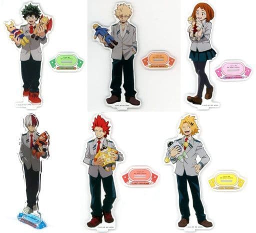 My Hero Academia Izuku Midoriya & Others Acrylic Plate with Stand Namco Campaign All 6 Types Set Acrylic Stands [USED]
