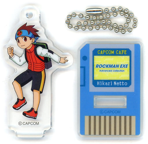 Netto Hikari Mega Man Battle Network Trading Acrylic Stand Key Chain Capcom Cafe Limited Key Chain [USED]
