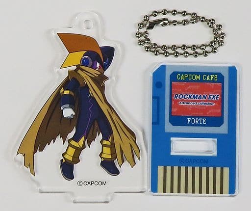 Forte Mega Man Battle Network Trading Acrylic Stand Key Chain Capcom Cafe Limited Key Chain [USED]
