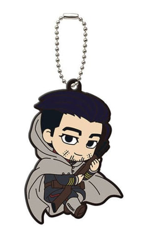 Hyakunosuke Ogata 06 Golden Kamuy Capsule Rubber Mascot Bandai Namco Amusement Limited Key Chain [USED]