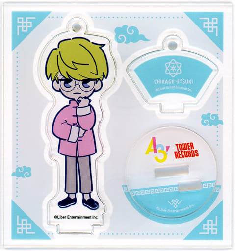 Chikage Utsuki A3! Spring Group Trading Acrylic Stand Key Chain Tower Records Limited Key Chain [USED]