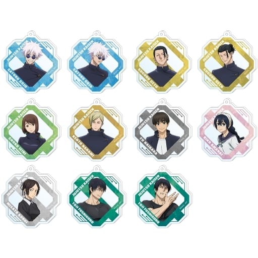 Suguru Getou, etc. Jujutsu Kaisen Season 2 Trading Acrylic Key Chains All 11 Types Set Key Chain [USED]
