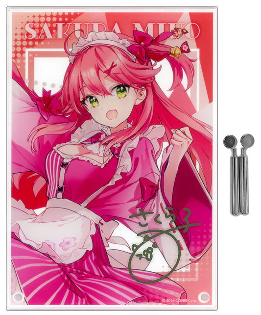 Sakura Miko VTuber Hololive Holo Cooking Lottery Holotto Cafeteria Acrylic Panel with Printed Signature Entertainment Chance Prize Acrylic Stands [USED]