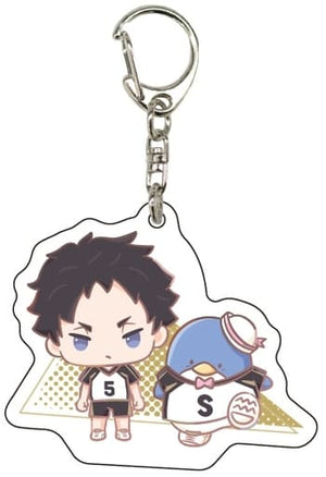 Keiji Akaashi Tuxedo Sam Haikyu!! X Sanrio Characters Acrylic Key Chain 02 Mini Character Illustration Key Chain [USED]