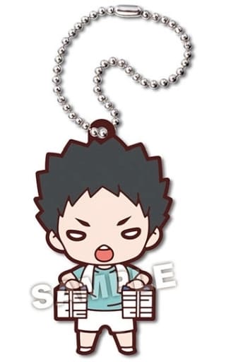 Hajime Iwaizumi Haikyu!! Nitotan Cleaning Rubber Mascot Key Chain [USED]
