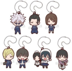 Satoru Gojo, etc. Jujutsu Kaisen Kaigyoku Gyokusetsu Nitotan Rubber Mascot All 7 Types Set Key Chain [USED]