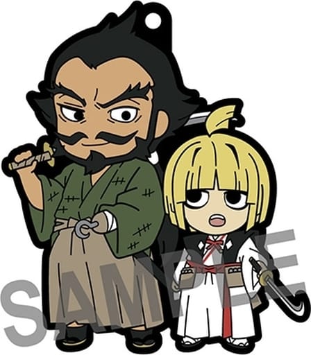 Gantetsusai Tamiya Fuchi Yamada Asaemon Jigokuraku Buddycolle Rubber Mascot Key Ring [USED]