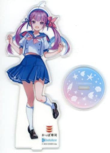 Minato Aqua VTuber Hololive Acrylic Stand Kappa Sushi Exclusive NEGI U Set Order Bonus Acrylic Stands [USED]