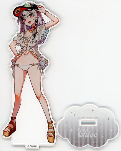 Sakamata Chloe Swimsuit Ver. VTuber Hololive Life-Scale Acrylic Stand Umisea in Sunshine City Limited Acrylic Stands [USED]