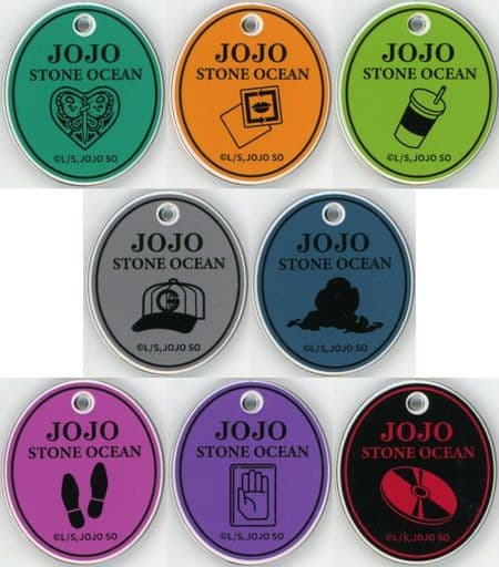 Cujoh Jolyne, etc. JoJo's Bizarre Adventure Part 6: Stone Ocean Acrylic Charm Collection Completion Commemorative Fair in animate Limited All 8 Types Set Charm [USED]