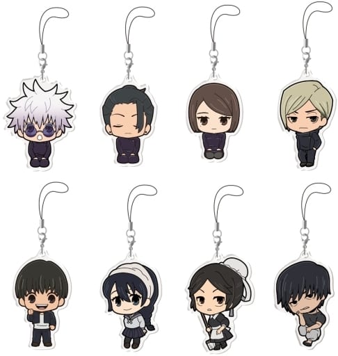 Satoru Gojo, etc. Jujutsu Kaisen Chokokawa Acrylic Strap Vol.5 All 8 Types Set Key Chain [USED]