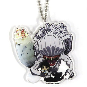 Yuta Okkotsu Orimoto Rika Special Grade Vengeful Cursed Spirit Jujutsu Kaisen 0 Chibi Chara Drink Acrylic Key Chain Collabo Cafe Honpo Limited Key Chain [USED]