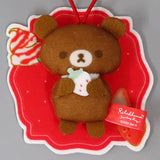 Chiroikoguma Strawberry Party Rirakkuma Motif Petanko Mascot Key Ring [USED]