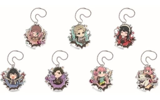 Yuri Briar, etc. SPY x FAMILY Buchimas! Nichijou no Hitokoma Acrylic Key Chain All 7 Types Set Key Chain [USED]