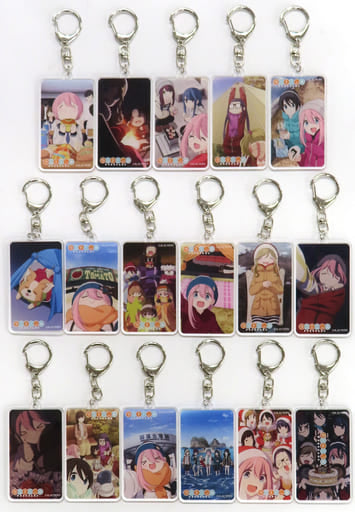 Nadeshiko Kagamihara, etc. Laid-Back Camp Smartphone Photo Acrylic Key Chain Cafe&Bar Menu Limited All 17 Types Set Key Chain [USED]