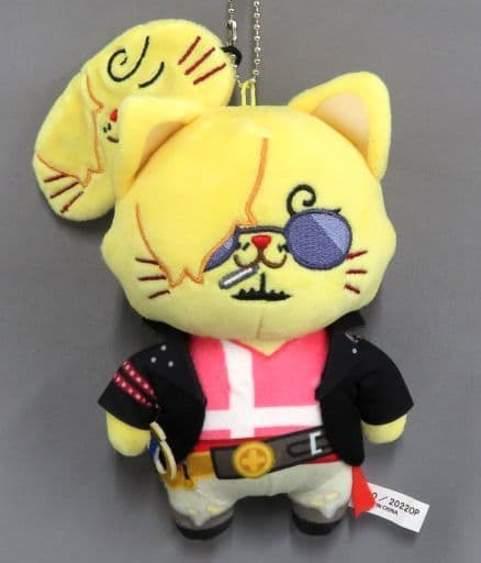 Sanji One Piece FILM RED withCAT Plush Key Chain with Eye Mask Key Chain [USED]