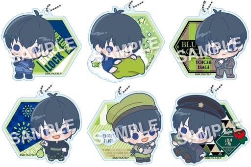 Yoichi Isagi Blue Lock Select Collection Acrylic Ball Chain Yoichi Isagi All 6 Types Set Key Ring [USED]