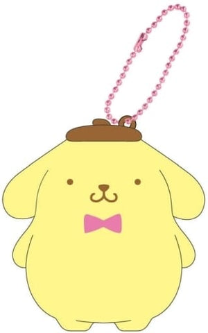 Pompompurin Sanrio Characters Squeeze Mascot 2 Key Ring [USED]