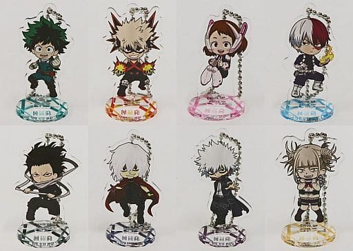 Izuku Midoriya, etc. My Hero Academia Acrylic Keychain Collection with Stand All 8 Types Set Key Chain [USED]