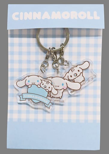 Cinnamoroll Friends Sanrio Characters Triple Acrylic Key Chain Key Ring [USED]