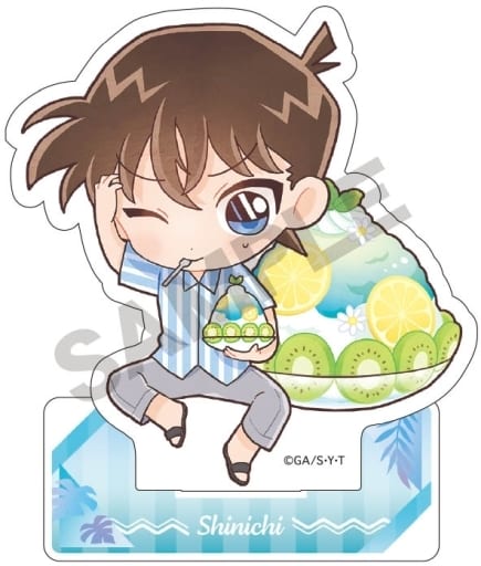 Shinichi Kudo Detective Conan Charapeko Acrylic Stand Summer Acrylic Stand [USED]