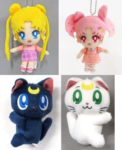 Usagi Tsukino, etc. Pretty Guardians Sailor Moon Cosmos the Movie Plush Toy that Can Be Attached To Bag Namco Special Style Namco Limited All 4 Types Set Key Chain [USED]