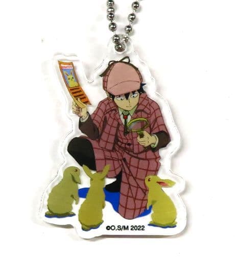 Ritsu Kageyama Die Cut Mob Psycho 100 III Kujimate Detective Ver. Acrylic Key Chain Prize C-7 Key Chain [USED]