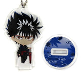 Hiei Japanese Style Costume Yu Yu Hakusho Deformed Acrylic Key Chain with Stand Gigo Collaboration Cafe Limited Key Chain [USED]