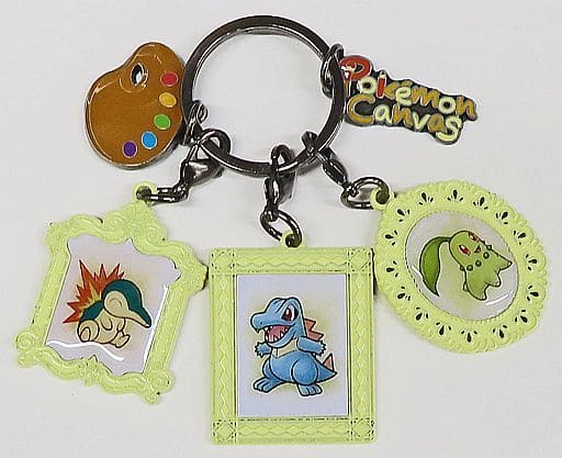 Johto Region GS Pokemon 4-Strand Keychains Pokemon Canvas Pokemon Center Limited Key Chain [USED]