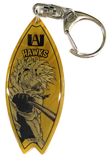 My Hero Academia Hawks Surfboard Style Acrylic Keychain Jump Shop Summer Jump Collection 2023 Limited Keychains [USED]
