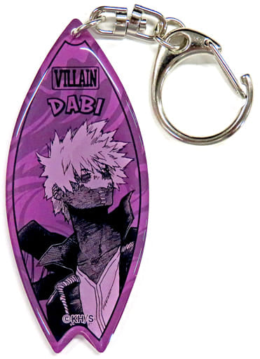 My Hero Academia Dabi Surfboard Style Acrylic Keychain Jump Shop Summer Jump Collection 2023 Limited Keychains [USED]
