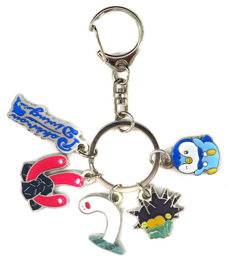 Piplup, etc. Pokemon Metal Keychain Pokemon Diving Pokemon Center Limited Key Chain [USED]