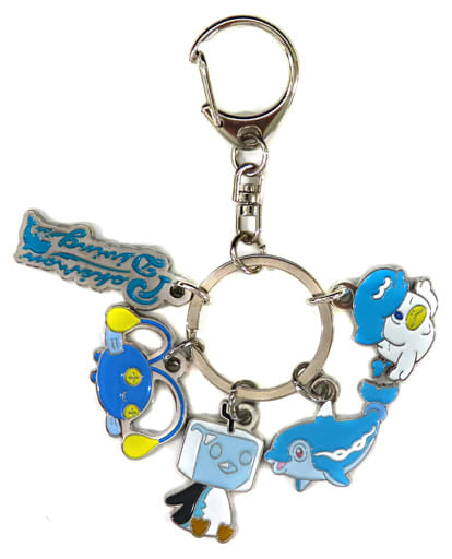 Quaxly, etc. Pokemon Metal Keychain Pokemon Diving Pokemon Center Limited Key Chain [USED]