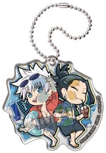 Satoru Gojo Suguru Getou Jujutsu Kaisen Kaigyoku Gyokusetsu Pita! Deformed Acrylic Key Chain Key Chain [USED]