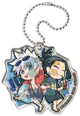 Satoru Gojo Suguru Getou Jujutsu Kaisen Kaigyoku Gyokusetsu Pita! Deformed Acrylic Key Chain Key Chain [USED]