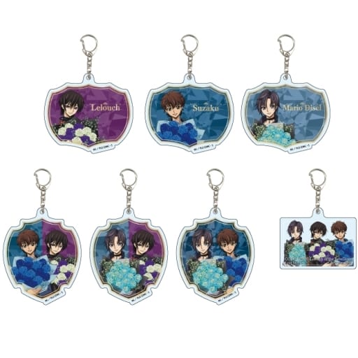 Lelouch Lamperouge, etc. Code Geass: Lelouch of The Rebellion Lost Stories Acrylic Keychain 01 Newly Drawn Illustration All 7 Types Set Key Chain [USED]