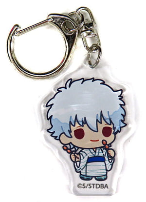 Gintoki Sakata Gintama Trading Mini Chara Acrylic Keychain Pop Up Shop in Marui Limited Key Chain [USED]