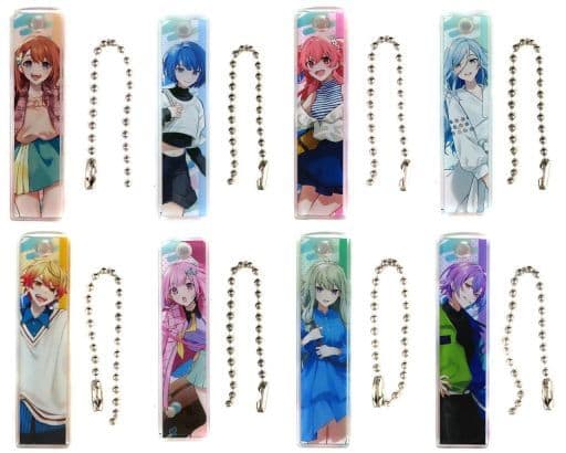 Minori Hanasato, etc. Hatsune Miku: Colorful Stage! Acrylic Stick Keychain Collection B 3rd Anniversary Thanksgiving Limited All 8 Types Set Key Chain [USED]