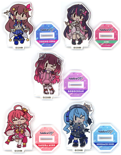 Tokino Sora, etc. VTuber Hololive Hololive 0th Generation Mini Acrylic Stand hololive CITY Attractions Exclusive 5 Piece Set Acrylic Stands [USED]