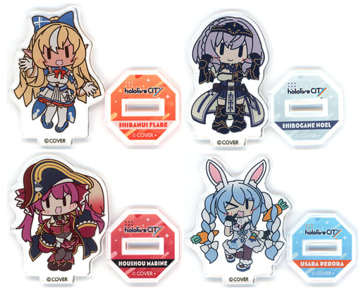Flare Shiranui, etc. VTuber Hololive Hololive 3rd Generation Mini Acrylic Stand hololive CITY Attractions Exclusive Set of 4 Acrylic Stands [USED]